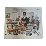 Affiche ' poste & marché '