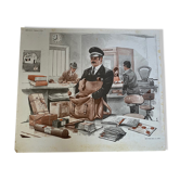 Affiche ' poste & marché '