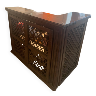 🍸 Vintage corner bar with sink and mini-fridge – unique piece