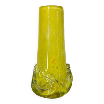 Vase Murano jaune années 60