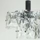 elegant 2-tier kinkeldey mid century PENDANT LIGHT crystal glass and chrome