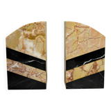 Pair of art deco marble bookends