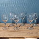 6 stemmed liqueur glasses
