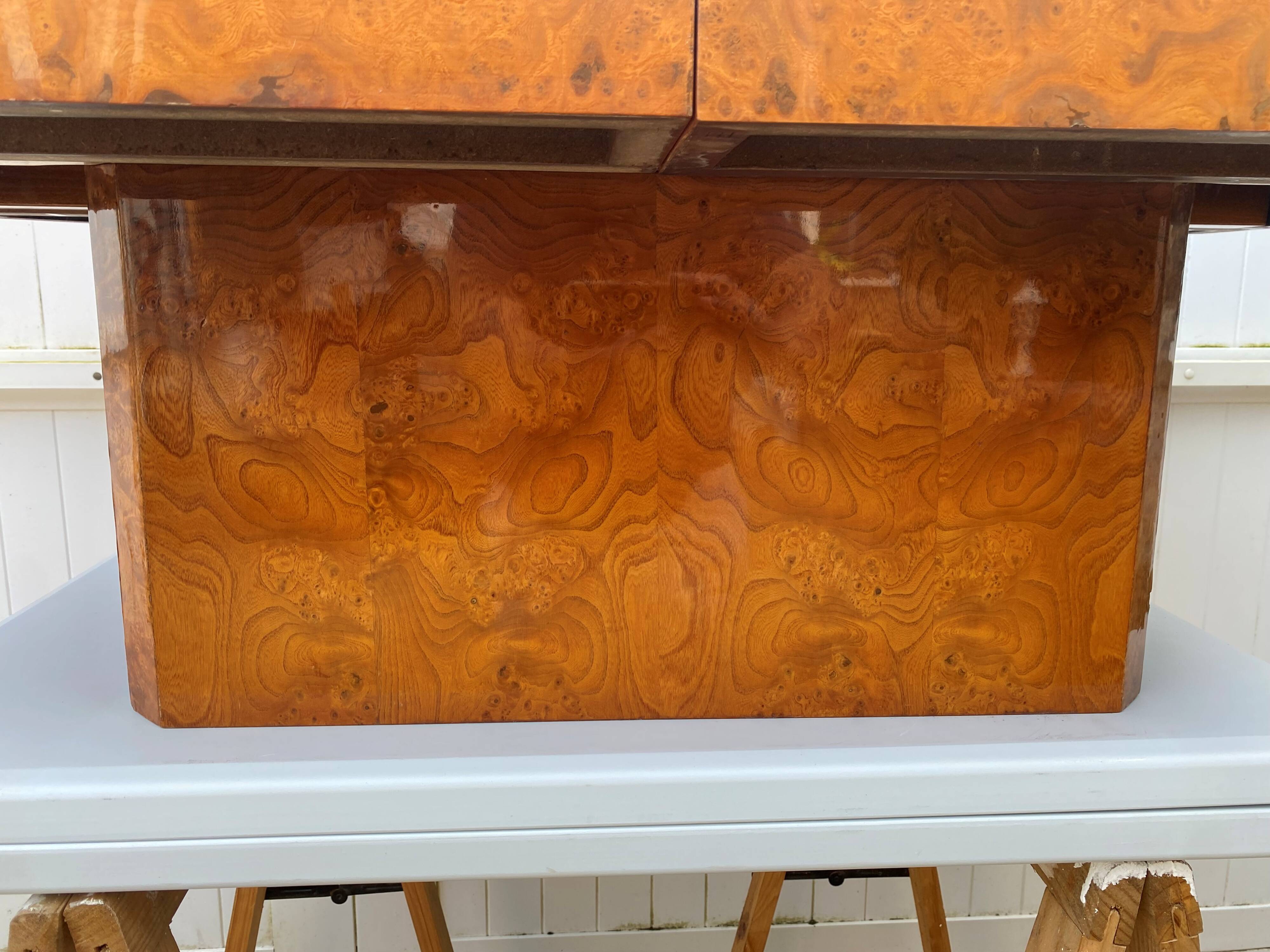 Elm burl coffee table/bar