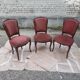 Set of 3 Louis Philippe style chair in walnut