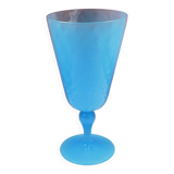 Opaline, pied douche calice, ciboire, hauteur 23,5 cm