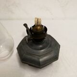 Pewter oil lamp