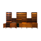 Danish large modular teak shelving unit bookcase, 70s