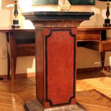 19th Century Italian Faux Marble Lacquer Architectural Pedestals or Columns, Set of 2