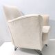 Vintage ivory fabric armchair, Italy