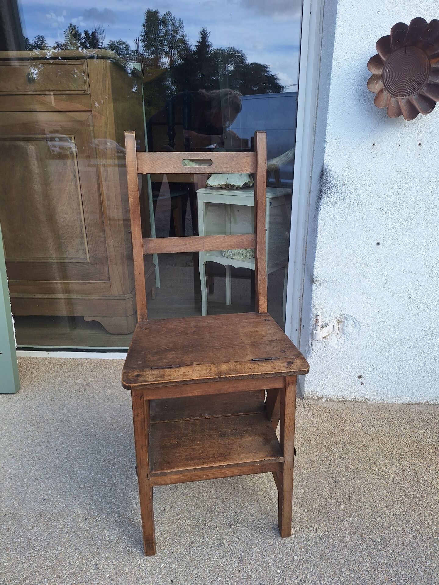 Chaise escabeau 
