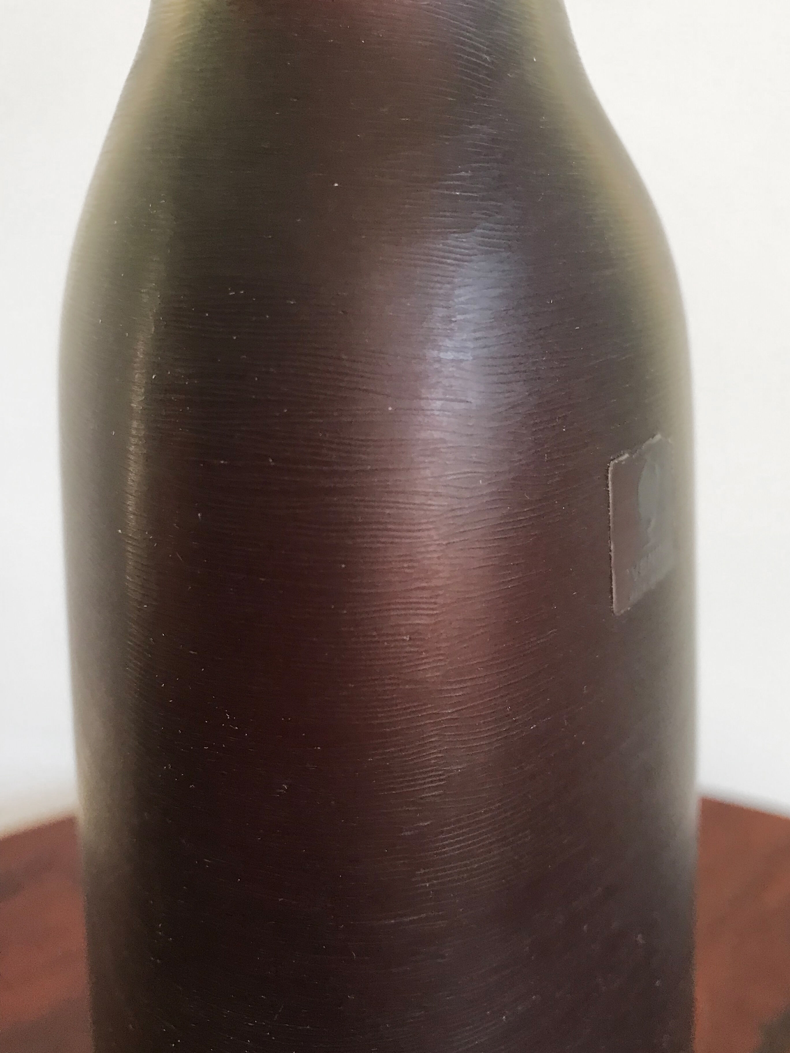 Italian Venini Murano glass bottle Incisi serie 1980