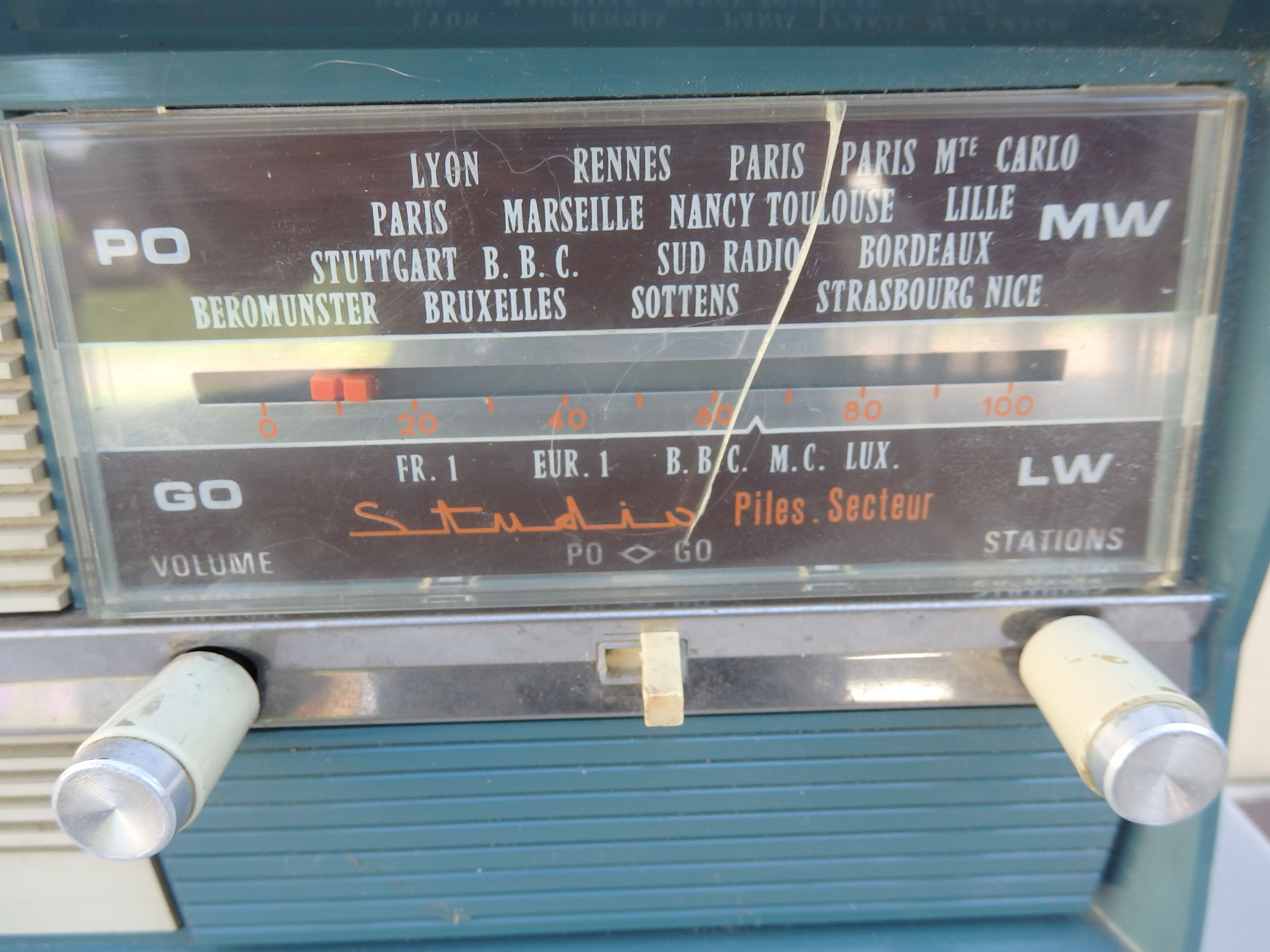 Vintage radio station year 60 tsf Optalix
