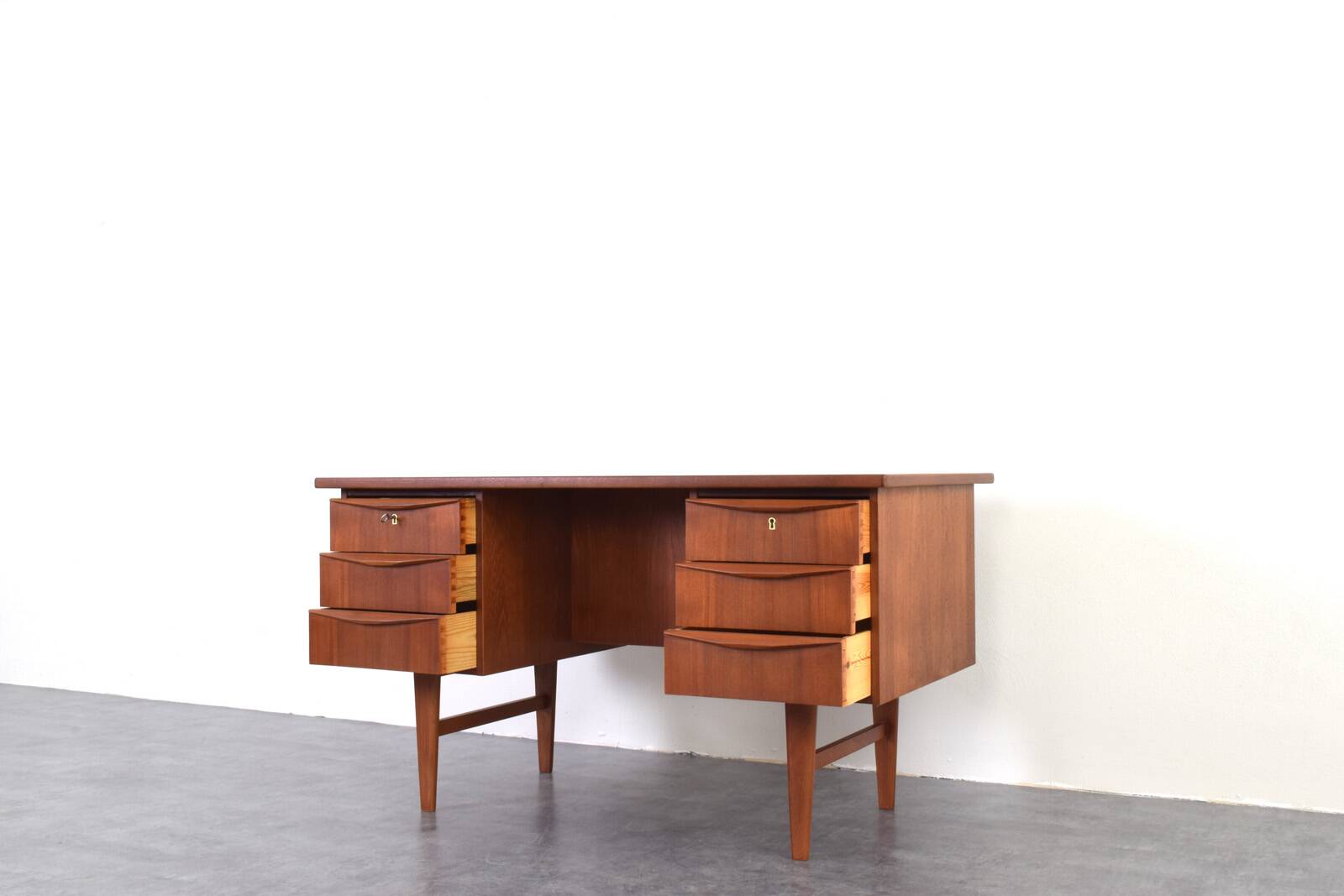 Mid-Century Danish Teak Executive Desk, 1960s.
