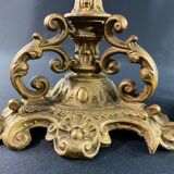 Pair of late 19th century Louis XIII Renaissance style spelter candlesticks