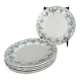 Ensemble de 6 assiettes plates en faïence de Maastricht modèle Clara