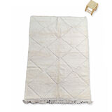 Large Berber carpet Béni Ouarain White