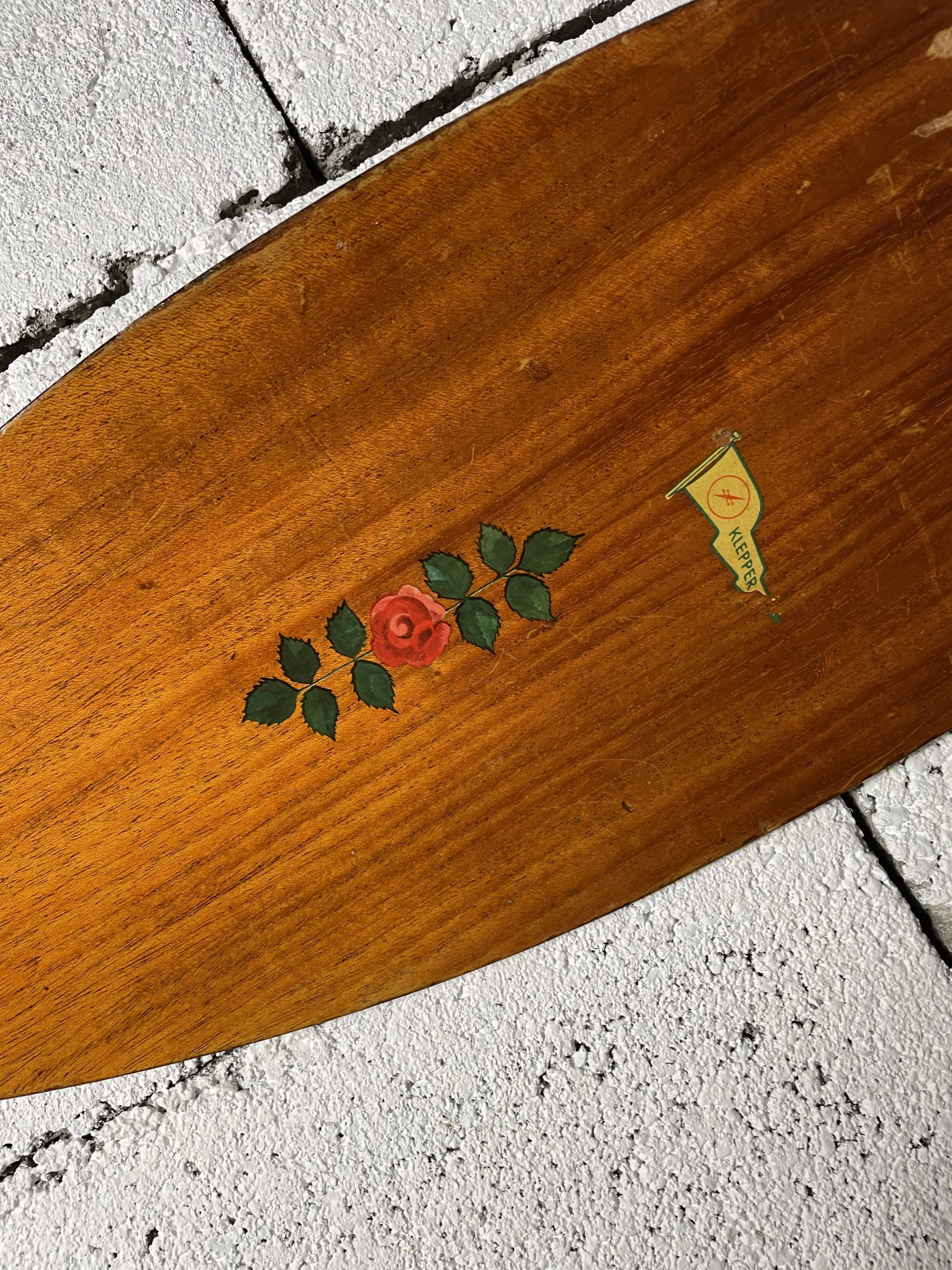 Pair of old wooden paddles