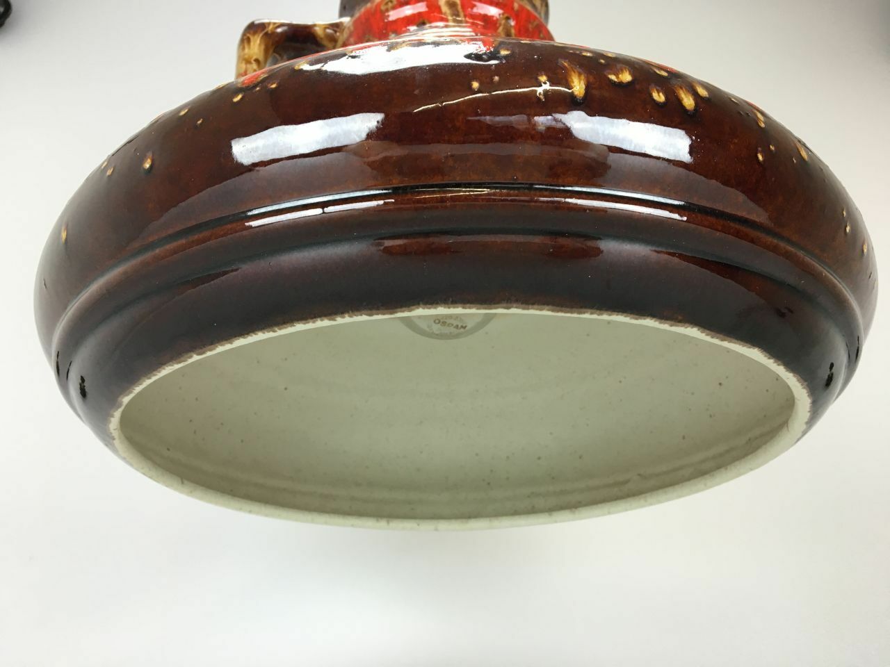 60er 70er Jahre Keramik Ceramic Lamp Lampe Leuchte Hängelampe Space Age Design