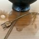 Lamp foot in gray ceramic speckled with green 50s 60s