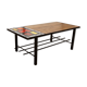 Coffee table teak enamelled lava stone 1965