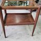 Table d'appoint ou desserte a miroir art deco en marqueterie