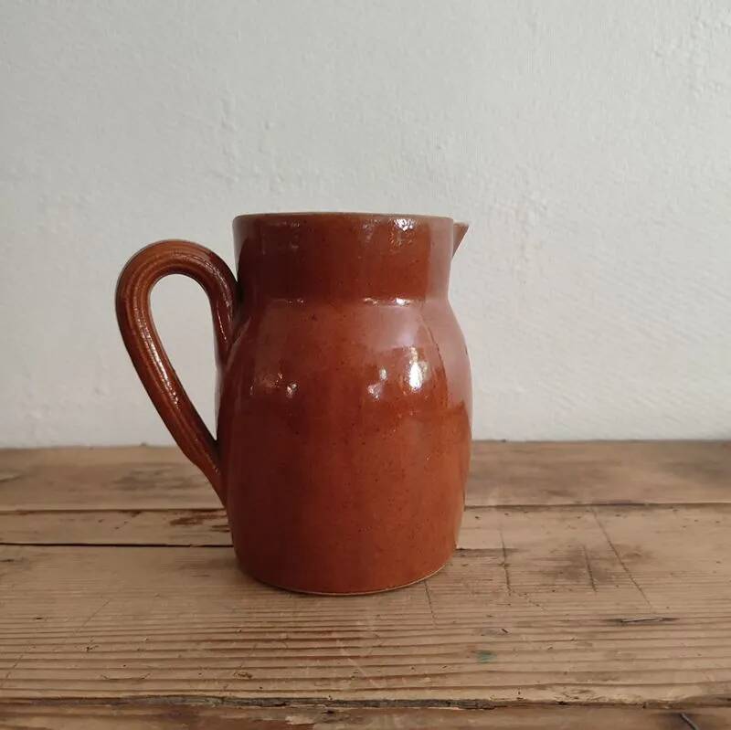 Glazed stoneware jug