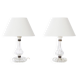 Pair of crystal table lamps