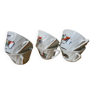 Tasses en porcelaine Chauvigny