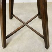Table d’appoint en bois et verre, Italie, années 60, guéridon