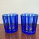 Pair of vintage Arques crystal whisky glasses