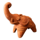 Éléphant vintage en terre cuite