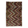 Vintage Hand-Knotted Turkish Tulu Rug with Checkered Zigzag Design in Red, Yellow, Gray and Brown, 100% Wool