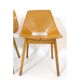 Set of 4 barrel chairs, wooden base, Pierre Guariche, Steiner, 1950s.