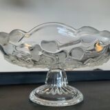 Empty vintage stand pocket in molded glass Germany