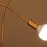 Vintage model F415 floor lamp in gold metal, Saint Germain Lumière edition, 1970