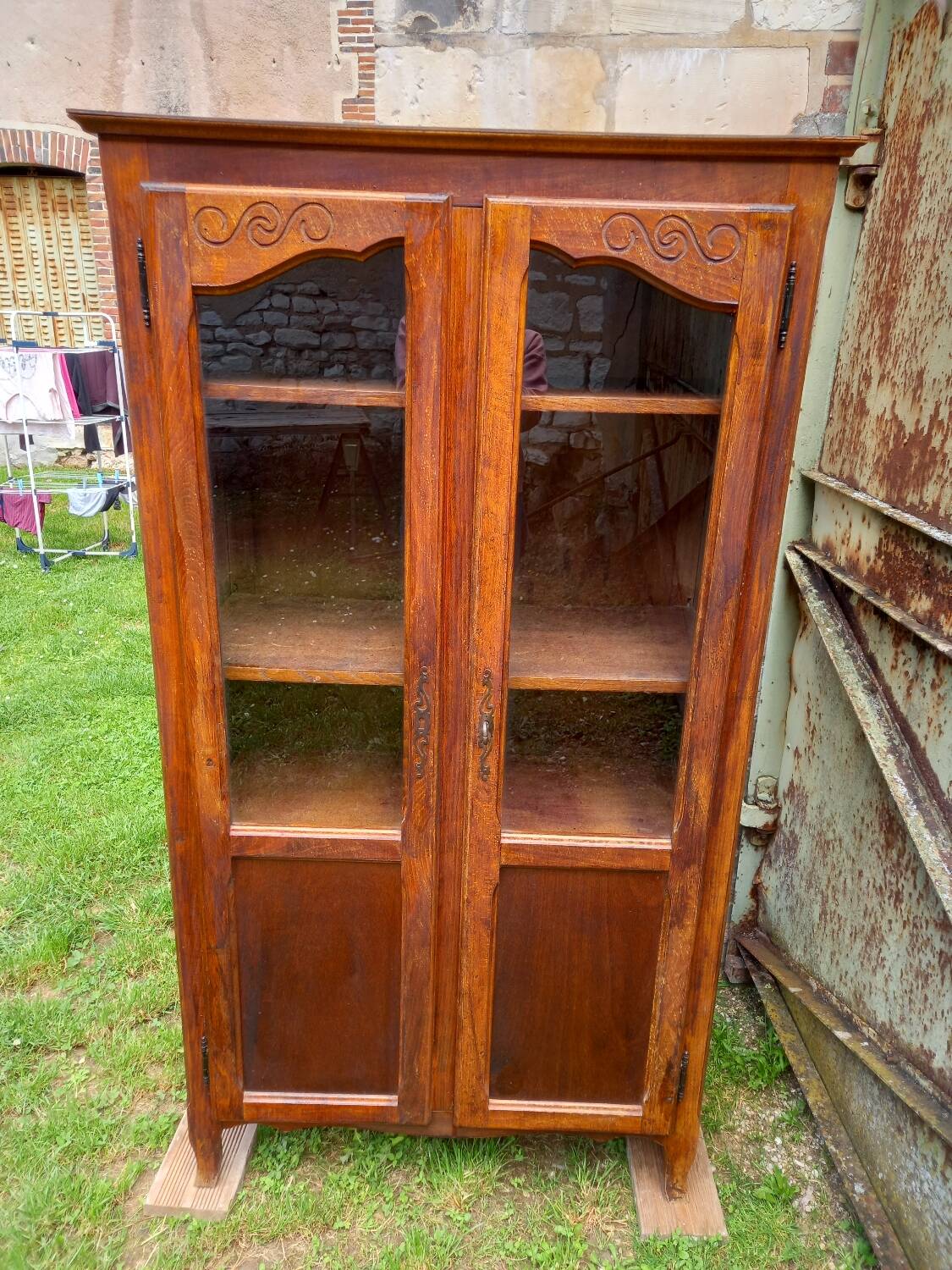 Antique wooden display case
