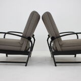 1940s Pair of Kropacek Kozelka Adjustable Armchairs,Czechoslovakia