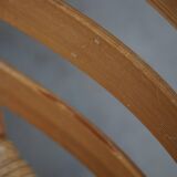 Set of 10 dining chairs in pine with sea grass seats, Danish design from the mid-20th century.