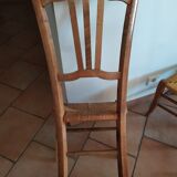 Vintage straw low chairs