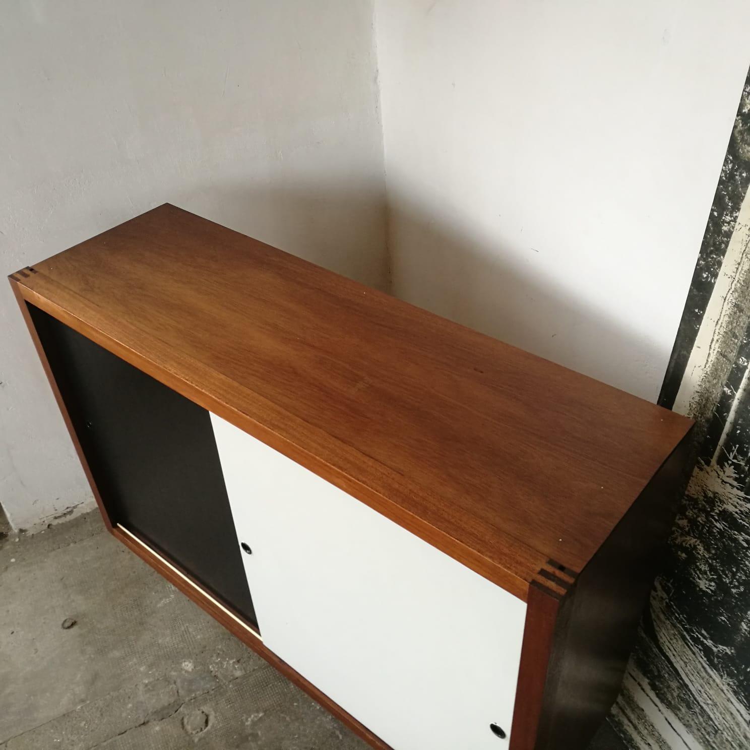 Buffet sliding doors, vintage