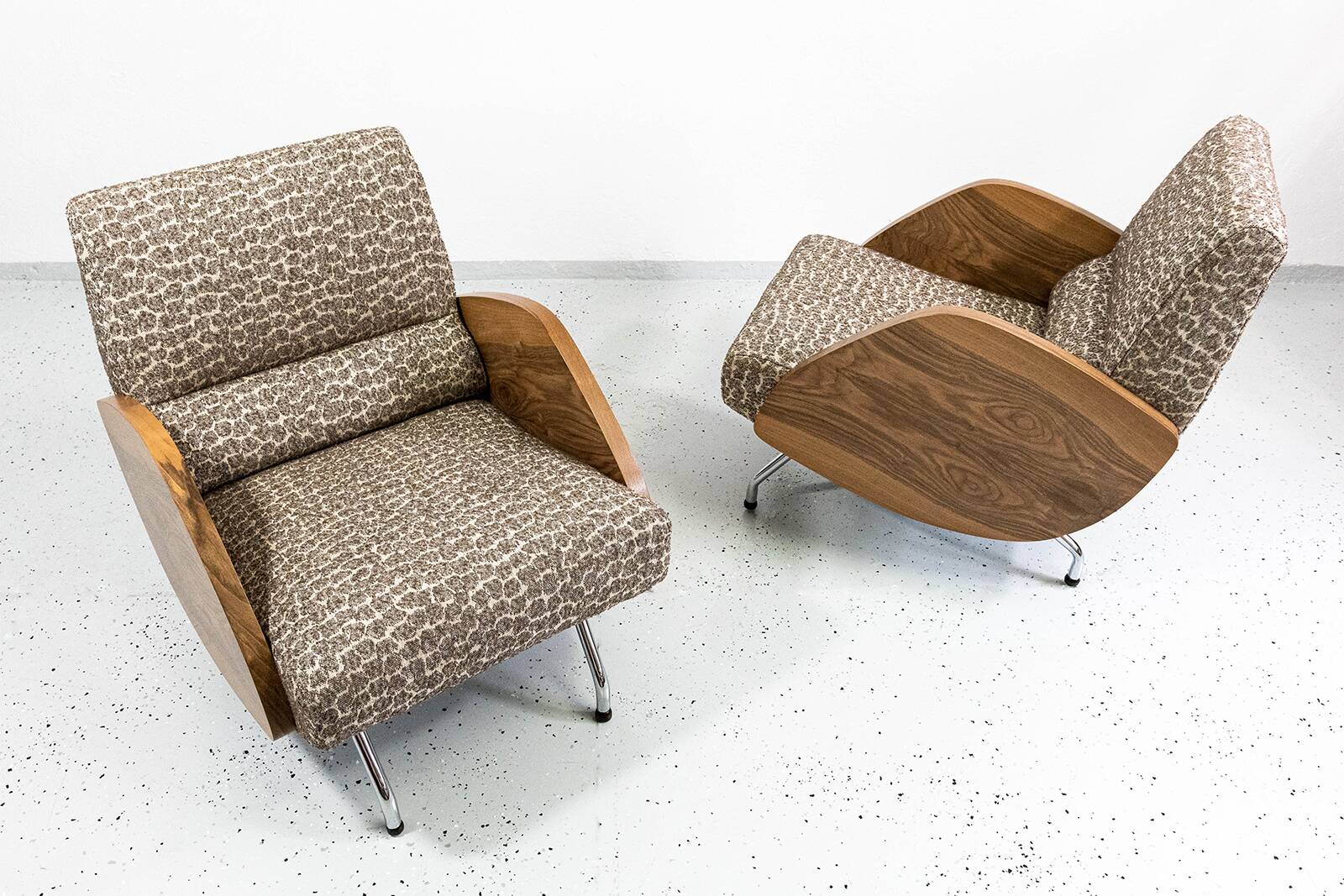 Fauteuils, Modèle "360" par Janusz Rozanski, Pologne, années 1950, Ensemble de 2