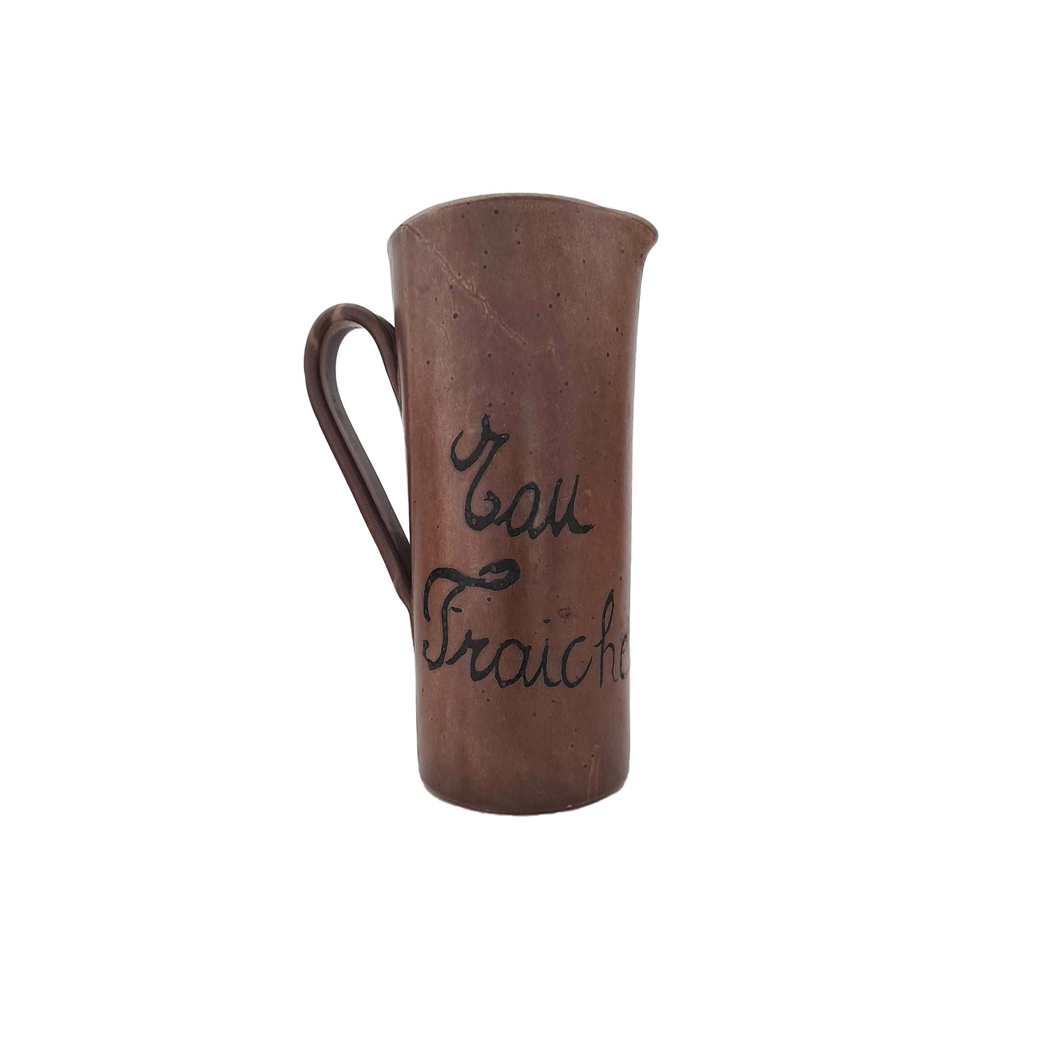 Pitcher carafe fresh water pottery terracotta pottery