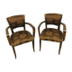 Pair of bridge armchairs