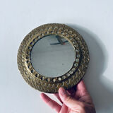 Round brass mirror