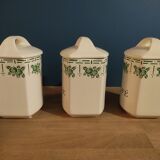 Spice boxes Porcelain Green gingerbread décor