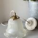 Holophane glass pendant light