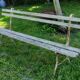 Old garden bench cast iron foot