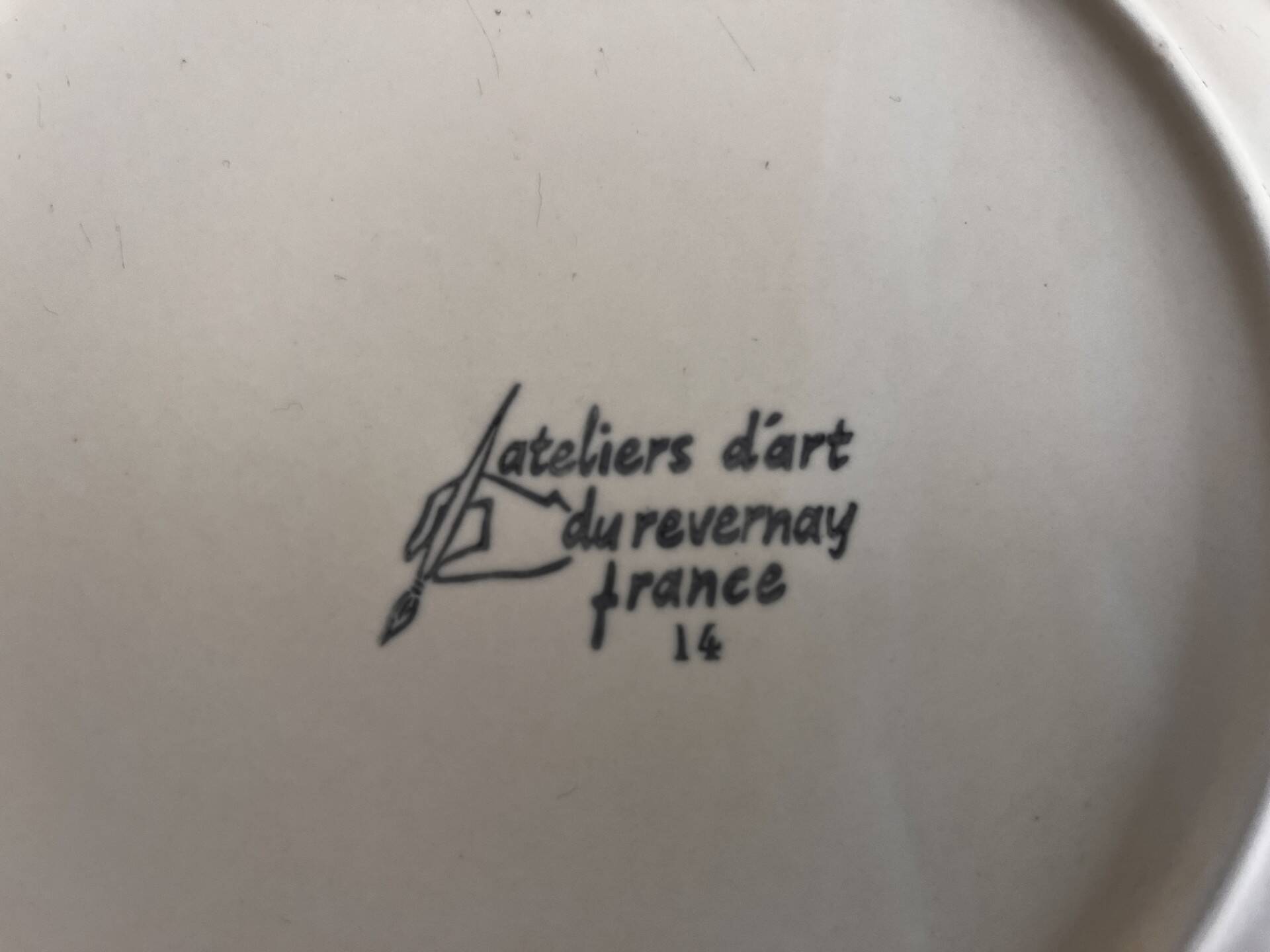 6 plates from the Ateliers d’Art du Revernay France