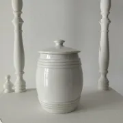 Ancien pot couvert moutardier Creil Montereau